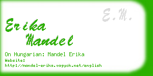 erika mandel business card